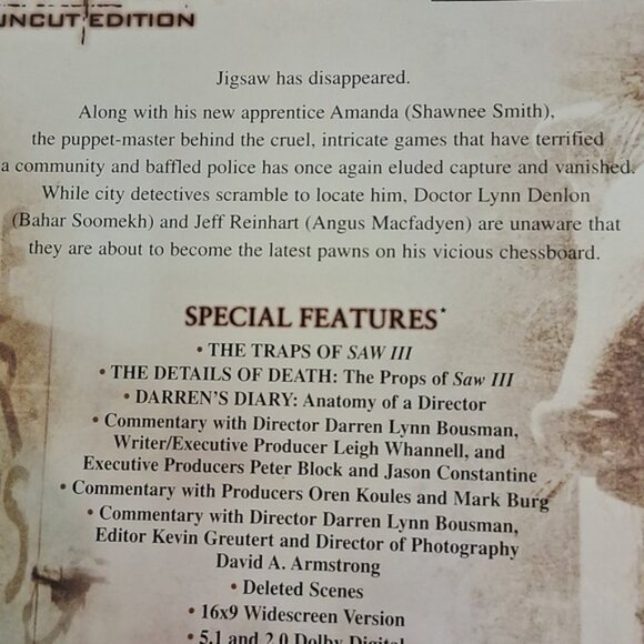 SAW III DVD - Picture 3 of 4